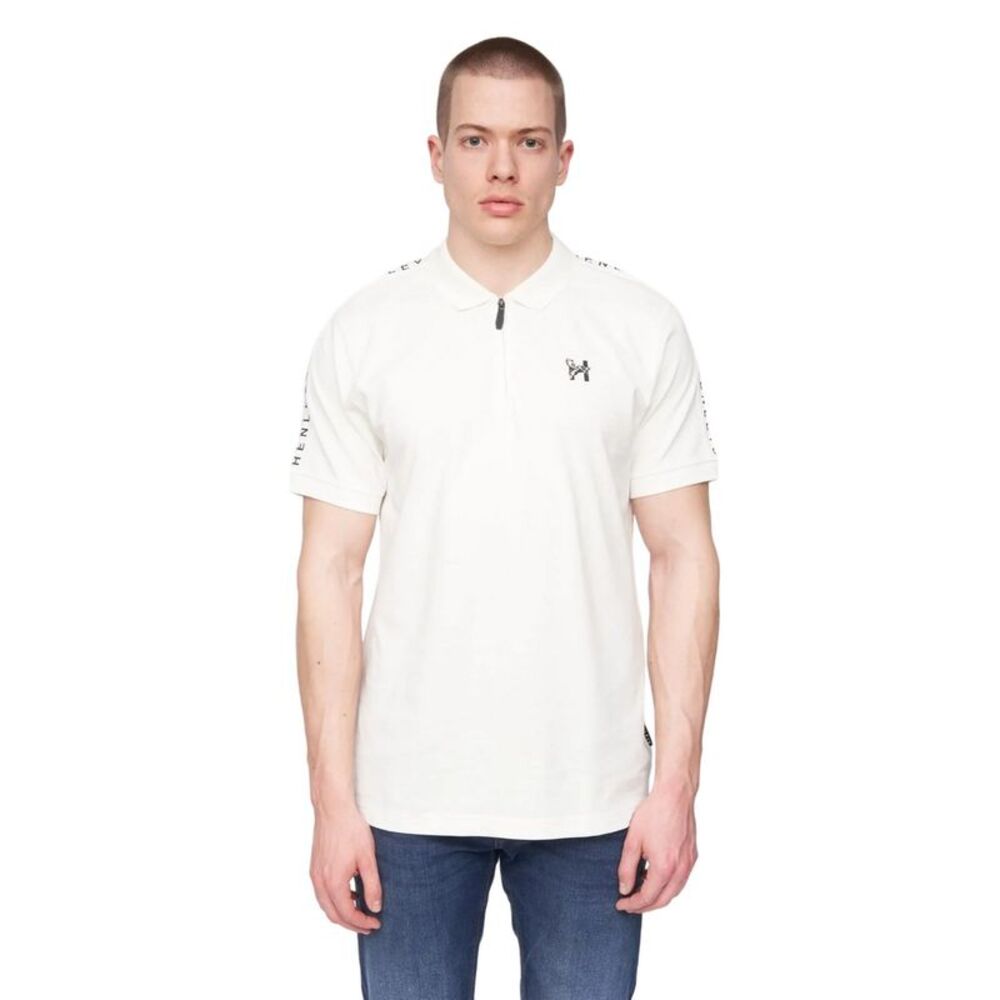 Henleys Mens Tapehen Polo Shirt / White